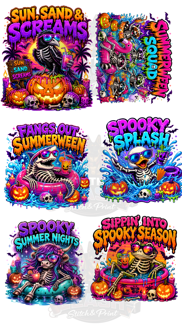 Pre Made 22x48 DTF Gang Sheet Summerween 1